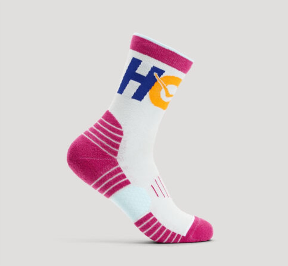 Hoka Crew Run Sock Blue Glass