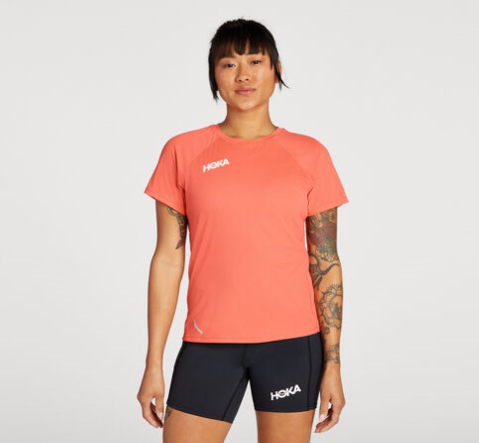 Glide Short Sleeve Hoka Camellia