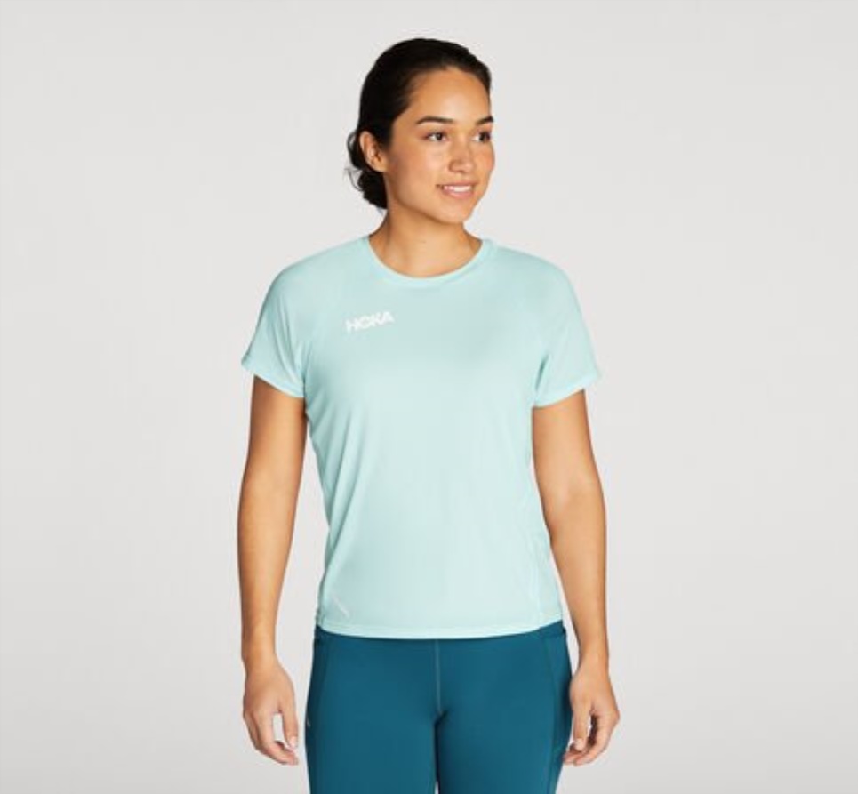 Glide Short Sleeve Hoka Blue Glass